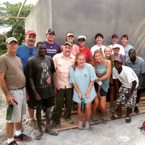 FBC Jackson group in front of the house they built for Bicly's uncle in our village